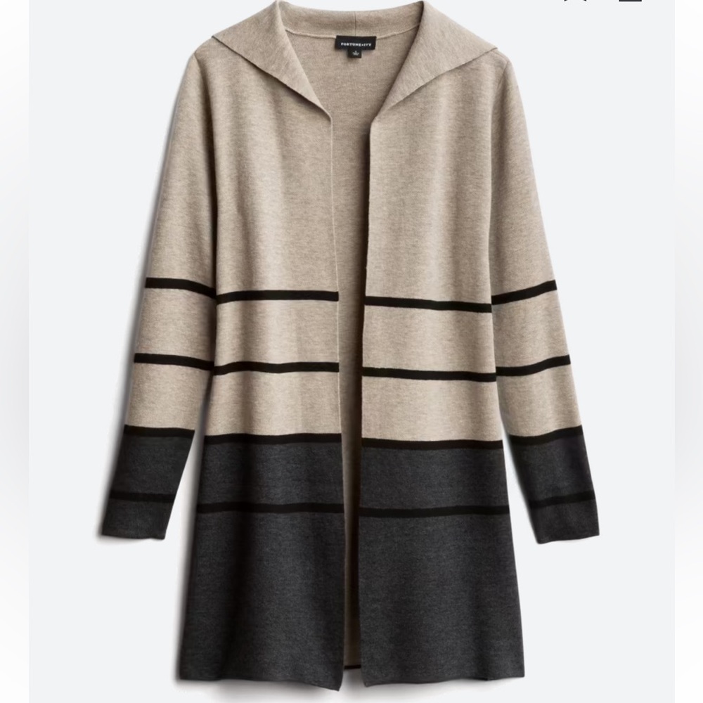 Fortune + Ivy Shelia printed duster cardigan